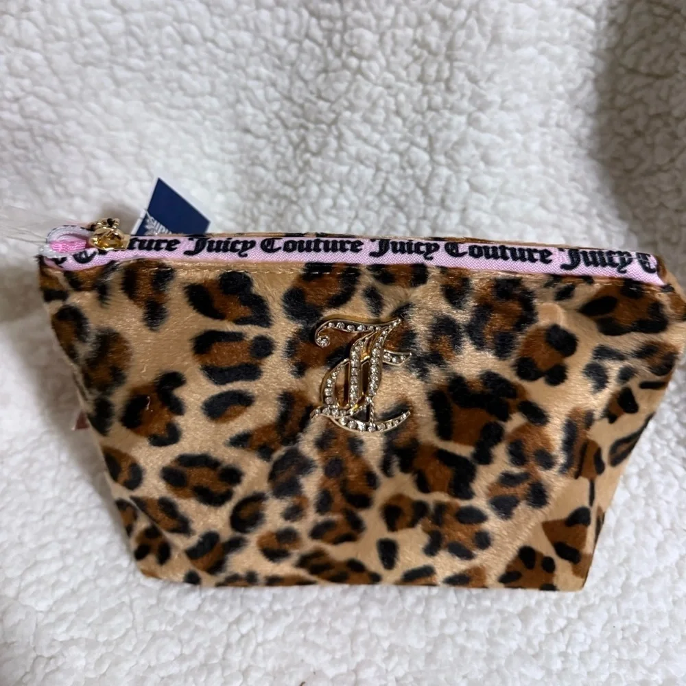 NWT Juicy Couture Leopard Print Cosmetic Bag